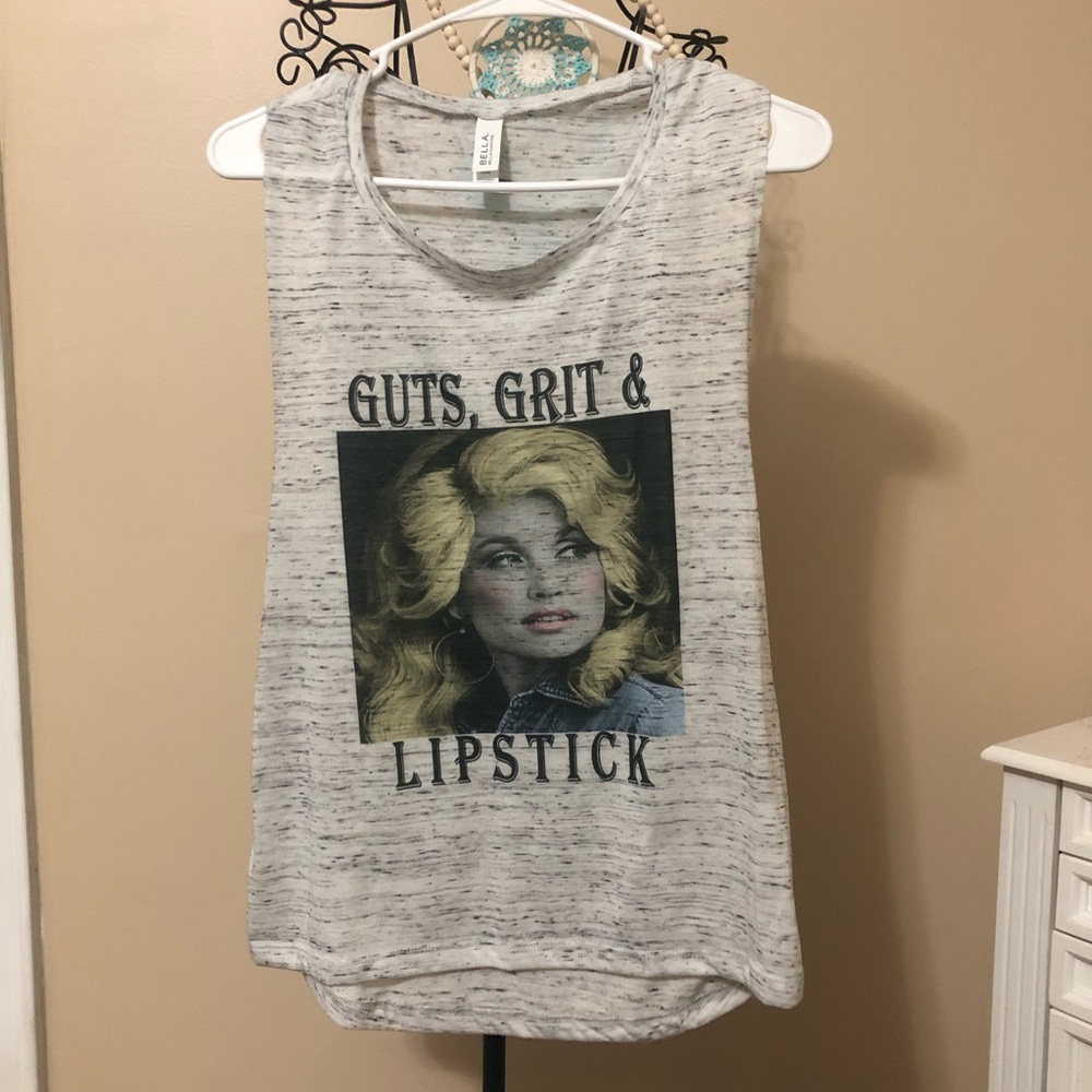 Guts, Grit & Lipstick tank top